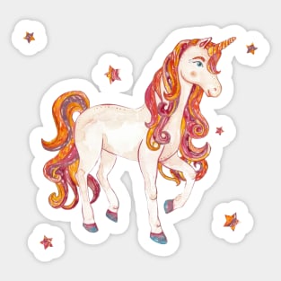 Lovely Pink Unicorn Sticker